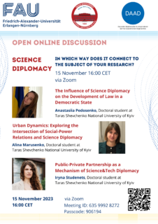 Towards entry "Open discussion on Science Diplomacy"